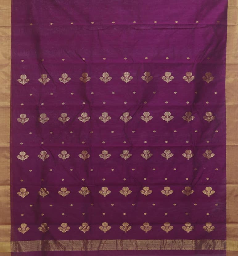 Handloom Chanderi Silk By Cotton Saree view 2