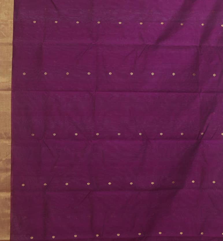 Handloom Chanderi Silk By Cotton Saree view 3