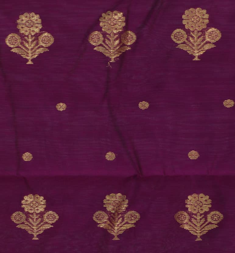Handloom Chanderi Silk By Cotton Saree view 5