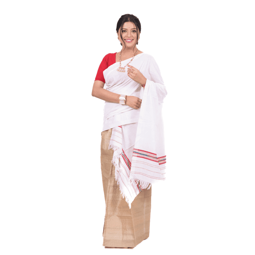 Cotton Riha | Traditional Assamese Handloom Riha view 5