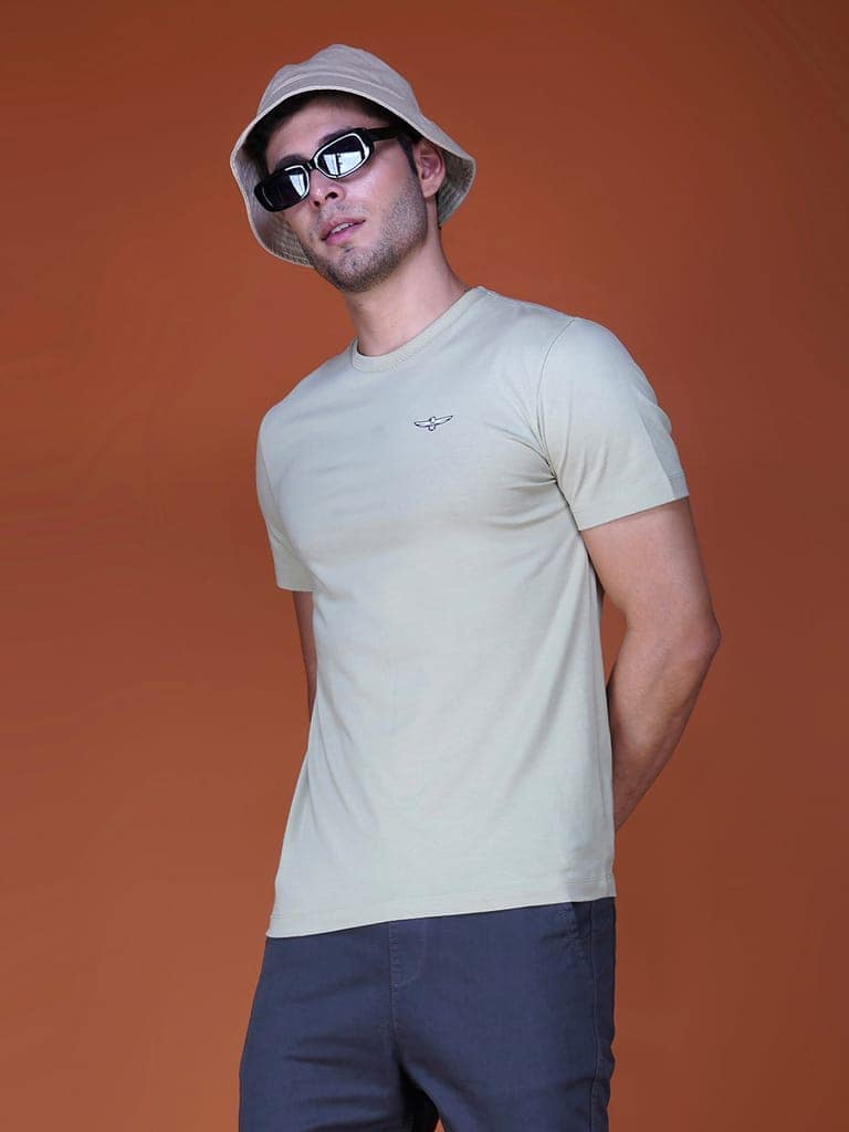 Men's Casual Cotton Jersey Tee Dark Grey view 5