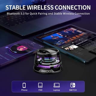 G200 Magnetic Bluetooth Speaker | Magnetic Bluetooth Speaker with MagSafe Mobile Stand, HD Sound, Upto 4 Hours Playtime, 40mm Driver, RGB LED Lights, Bluetooth 5.3V, Transparent Speaker, Type C Charging