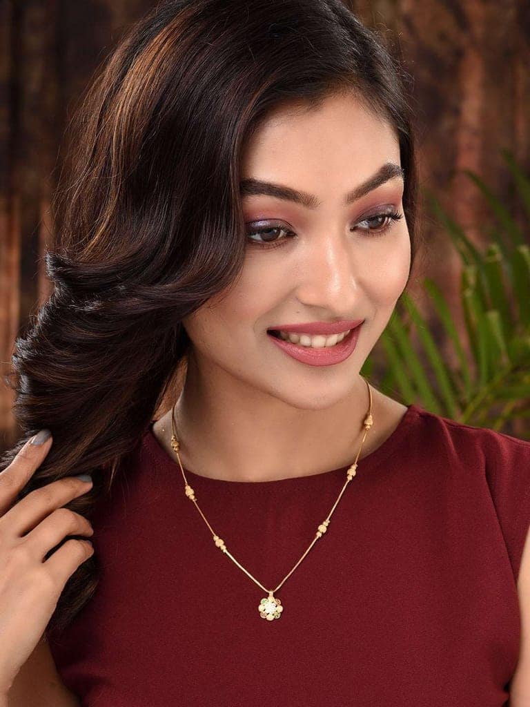 Gold Plated & Beaded Locket Chain Mangalsutra view 5