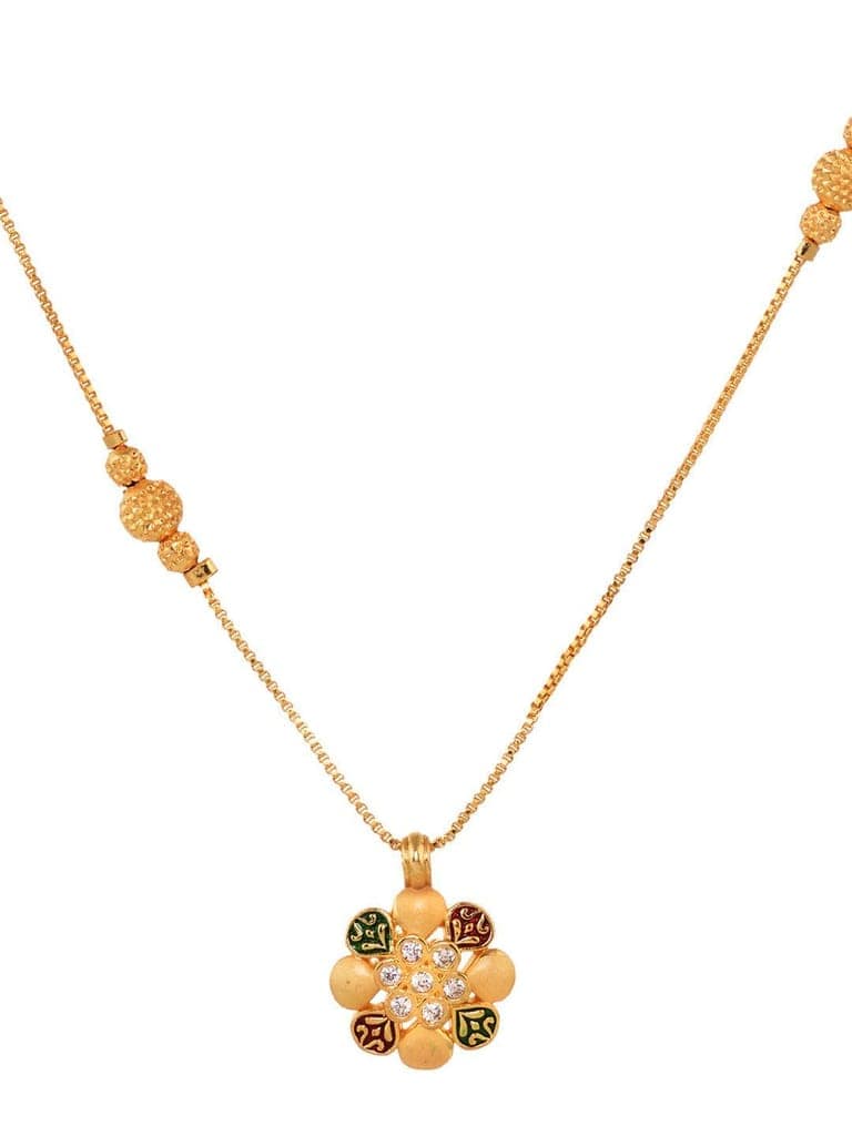 Gold Plated & Beaded Locket Chain Mangalsutra view 7