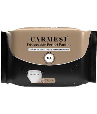 Carmesi Disposable Period Panties (M-L), Maternity Panties, All-Night Protection, 4 Pcs