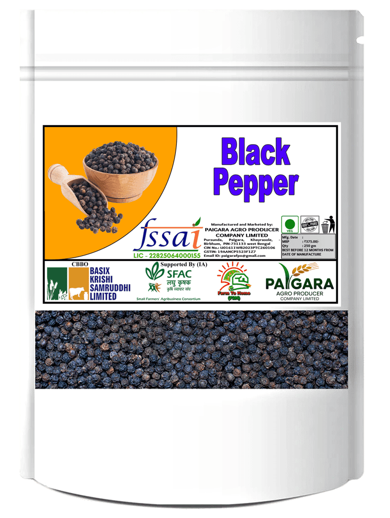 Premium Whole Black Pepper | Kali Mirch Whole Spices - 250g