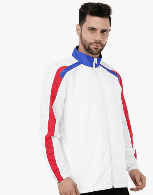 Just Junkies Polyester Men's Solid White Windbreaker Sunprotection Jacket for Bikers, Cycling, Trekking view 3