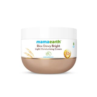 Mamaearth Rice Dewy Bright Light Moisturizing Cream with Rice Water & Niacinamide for Glass-Skin | For Face, Hands & Body | 24-H Long-lasting Moisturization | Non-Greasy Quick Absorbing | For All SkinTypes | 200 g Mamaearth Rice Dewy Bright Light Moistur