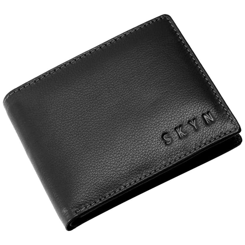 SKYN Genuine Leather Wallet for Men – Slim Minimalist Bifold RFID Blocking Wallet with Multiple Card Slots, Cash Compartment & Gift Box view 4