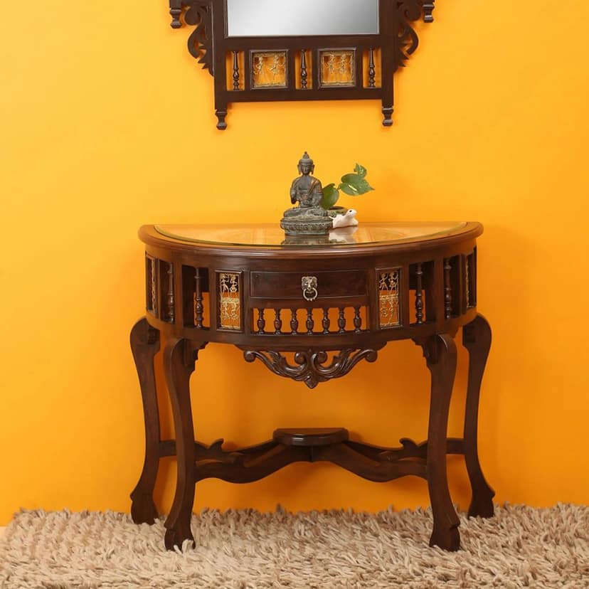 OoNA AWADH-11AB AAC290627AB Teakwood Console Table