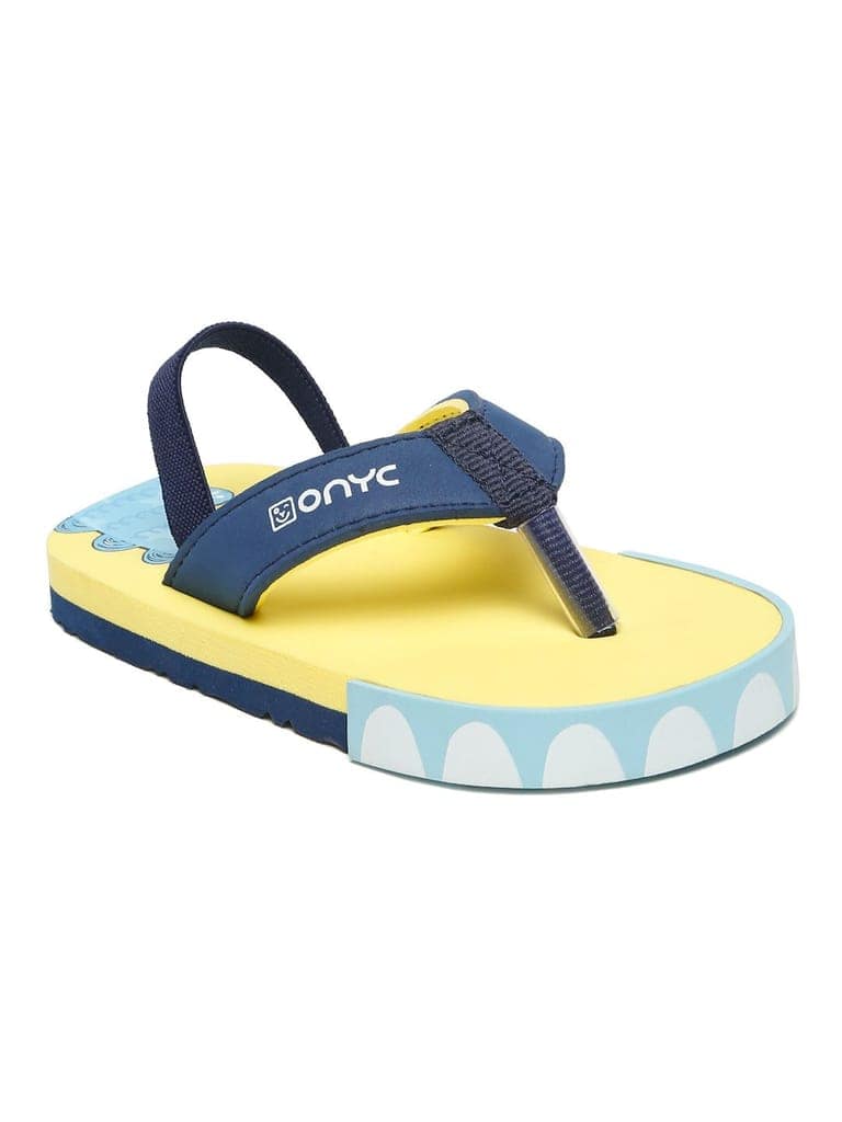 Premium Dino V-Shape Flip-flops With Adjustable BackSupport - Yellow (Unisex) view 5