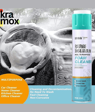 KRAMOX Multipurpose Foam Cleaner Spray, Car Seat/Exterior & Interior, Shoes, Sofa Cleaning Spray (650ml) - Pack of 1