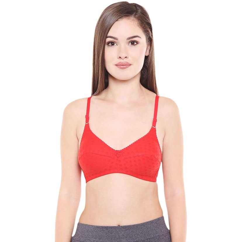 Bodycare Women Poly Cotton Full Coverage Non Padded Regular Bra Pack - 2 E1506RBLRE view 3