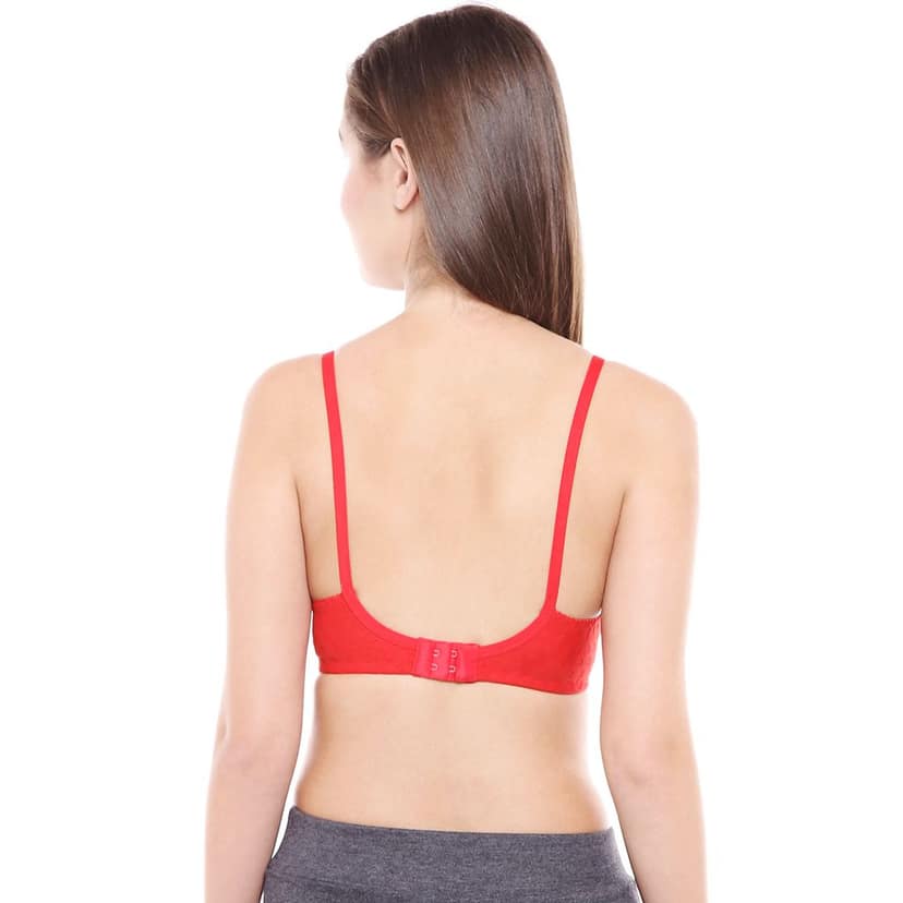 Bodycare Women Poly Cotton Full Coverage Non Padded Regular Bra Pack - 2 E1506RBLRE view 5
