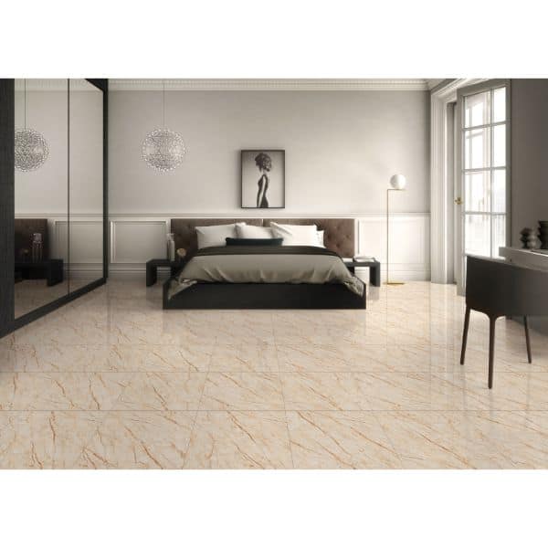 Orientbell Floor Tiles PGVT Sofitel Gold Vein Marble 4 Pcs