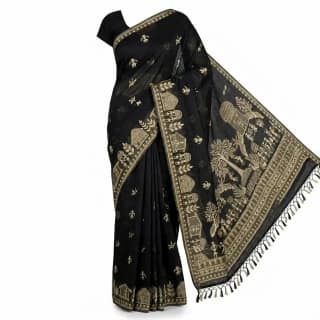 Tussar Cotton Sambalpuri Handmade Saree 1