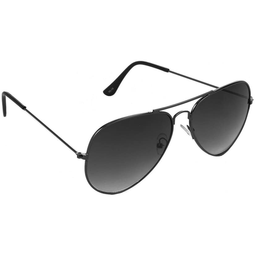 HRINKAR Pilot And Rectangular Stylish Sunglasses For Men And Women (Grey And Grey Lens | Grey And Black Frame - HCMB134) With Free Paper 3D Glass view 2