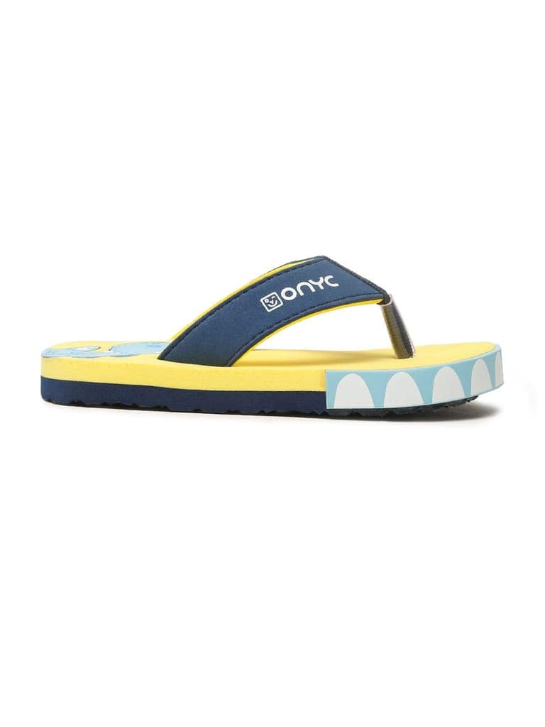 Premium Dino V-Shape Flip-flops - Yellow (Unisex) view 4