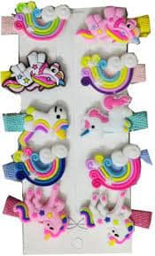 10 pcs Unicorn Hair Clips Princess Mermaids Baby pin Kid Girl Toddler Barrette Hair Pin (Multicolor)