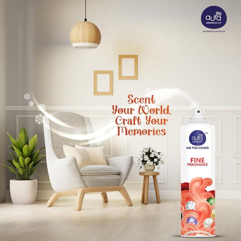 Aura Aerosols Air Freshener 300ml (Pack of 2) - Chandan & Charlie view 5