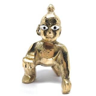 Ashtadhatu Laddu Gopal Ji Idol In Small Size For Home Temple Pooja