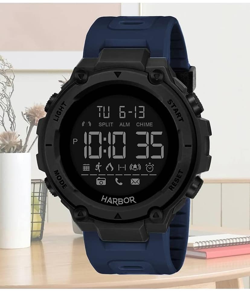 Harbor Blue Silicon Digital Men's Watch