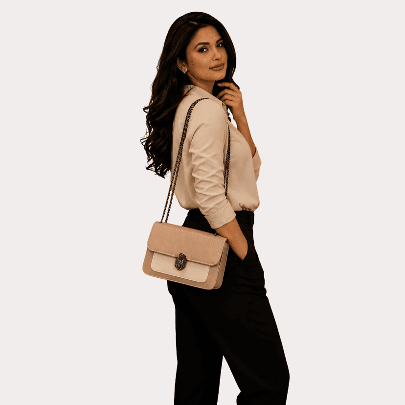 Classic Caramel Elegance Sling Bag view 3