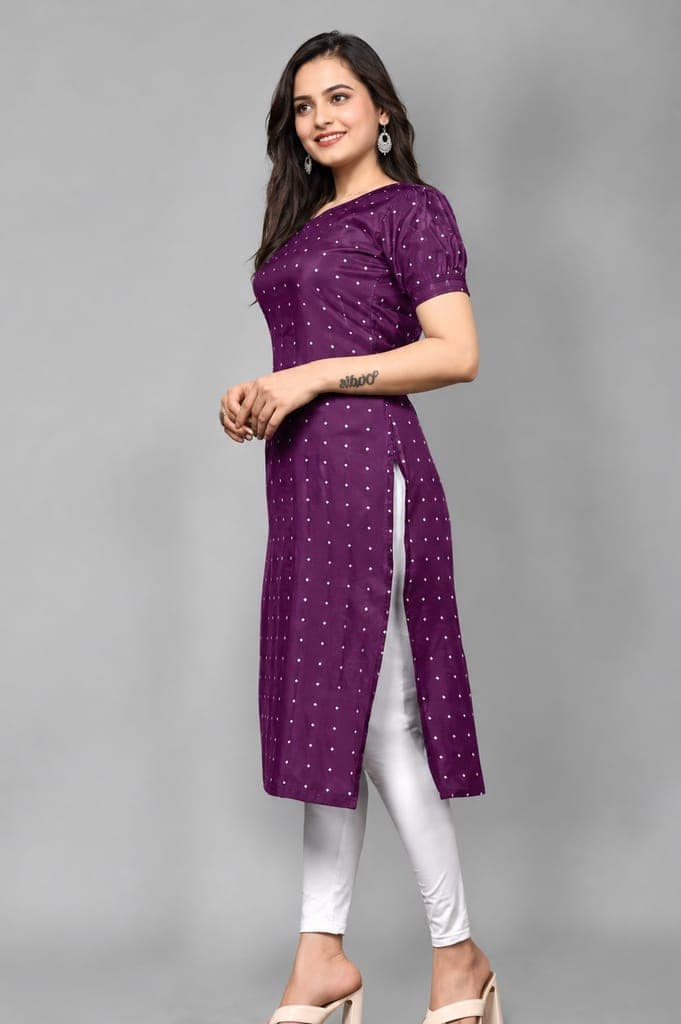 Beautiful Kurti for Women, Latest Fashion Designer Ethnic Wear, Stylish Traditional Indian Outfit for Daily Wear, Office, College and Festive Occasions view 3