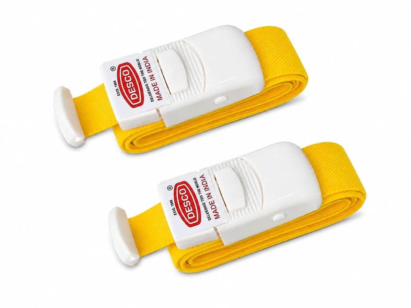 DESCO Tourniquet Band for Blood Collection Rubber with Plastic Buckle (Pack of 2)
