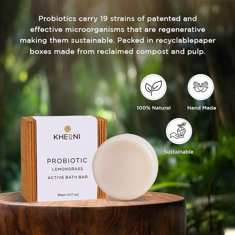 Probiotic Lemongrass Active Bath Bar view 4