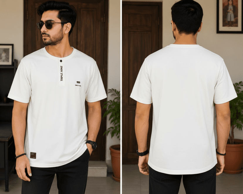 Mens Fancy T-Shirt-Half Sleeve-40