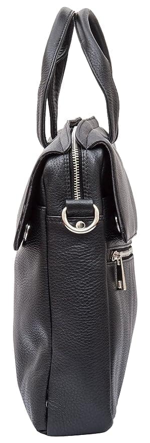 Leatherman Leather 10 Liters Black Laptop Briefcase (1024_Black) Brand: Leatherman 1024 view 2
