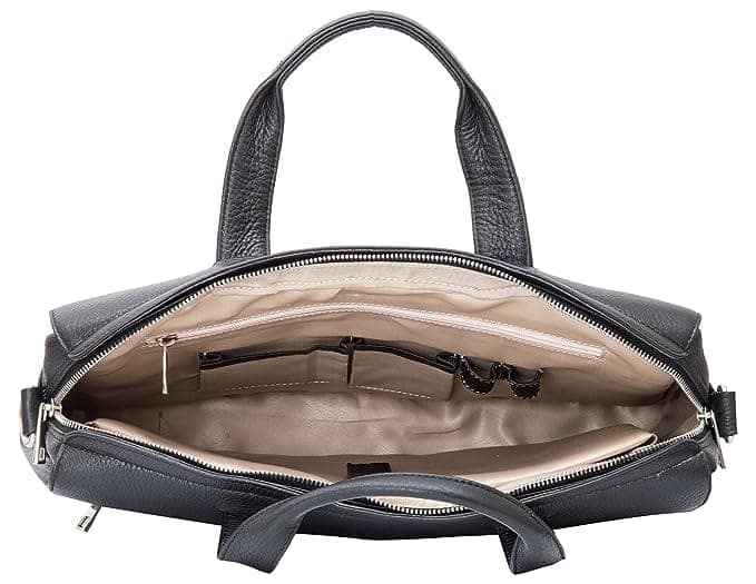 Leatherman Leather 10 Liters Black Laptop Briefcase (1024_Black) Brand: Leatherman 1024 view 3