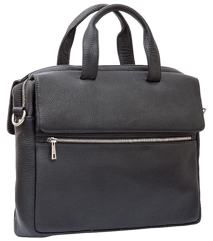 Leatherman Leather 10 Liters Black Laptop Briefcase (1024_Black) Brand: Leatherman 1024 view 4