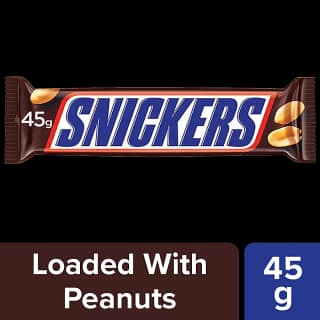 Snickers Peanut Filled Chocolate Bar, 45 G