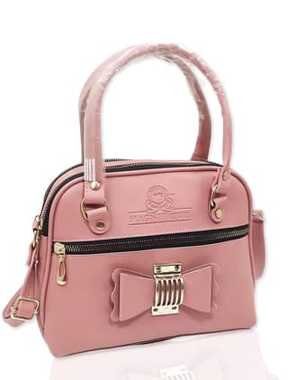 Magnifique Women's Hand/Sling/Side Bag/purse Polyurethane Western (Pink)