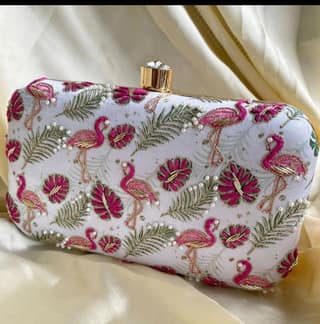 Embellished hand embroidered party hand Clutch cum sling bag (pack of 2)
