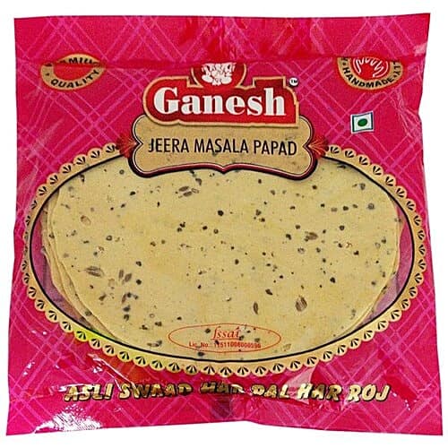Ganesh Papad Papad - Jeera Masala, 180 g Pouch