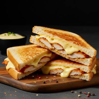 Chicken Cheese Slice Grilled Sandwich