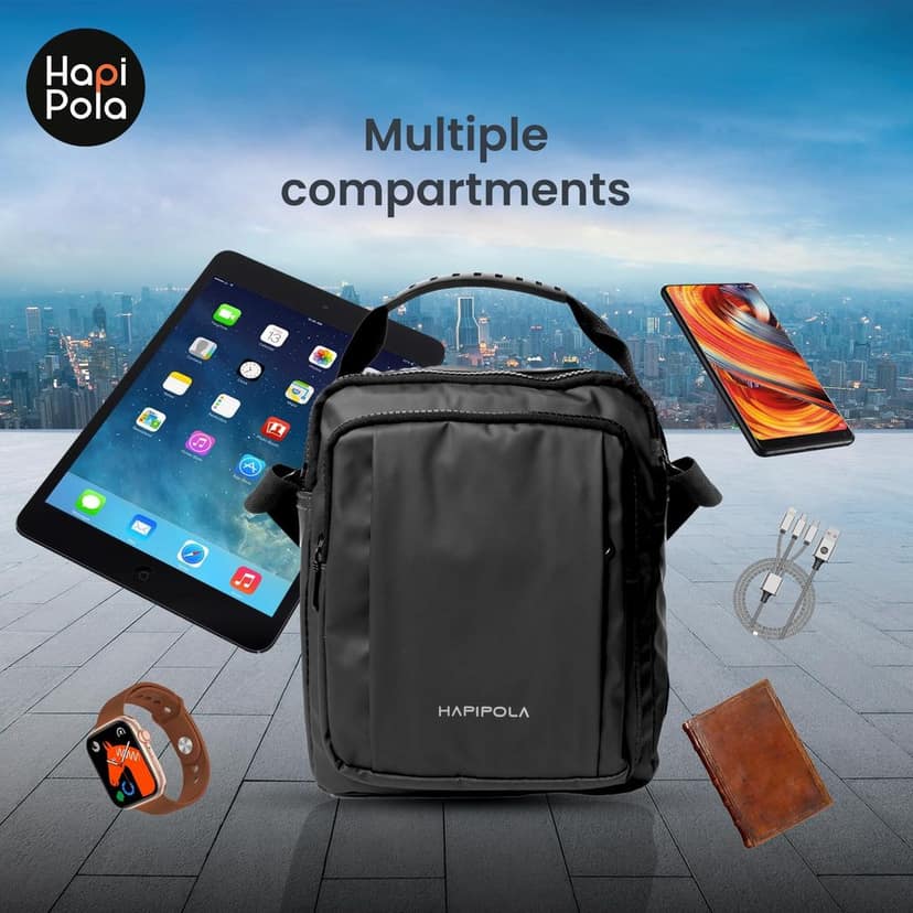 HAPIPOLA SLINGSBAG-Z SERIES Water Proof Premium 9 Inch Mini Sling Bag for Men and Women, Small Passport Travel Bag with Water-resistant, and Small Sling Bag view 3