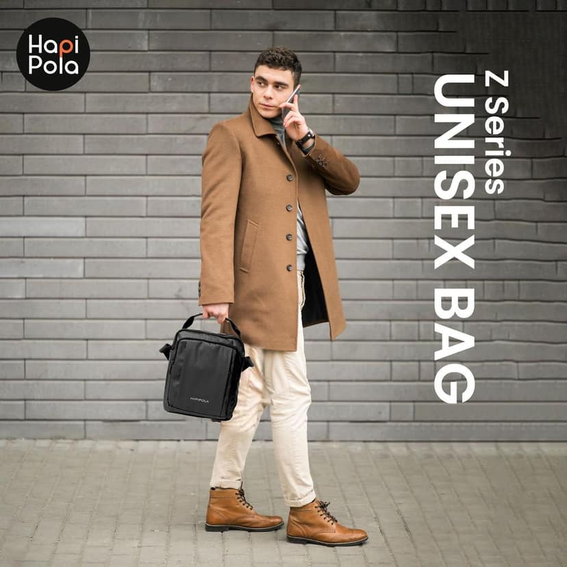 HAPIPOLA SLINGSBAG-Z SERIES Water Proof Premium 9 Inch Mini Sling Bag for Men and Women, Small Passport Travel Bag with Water-resistant, and Small Sling Bag view 6