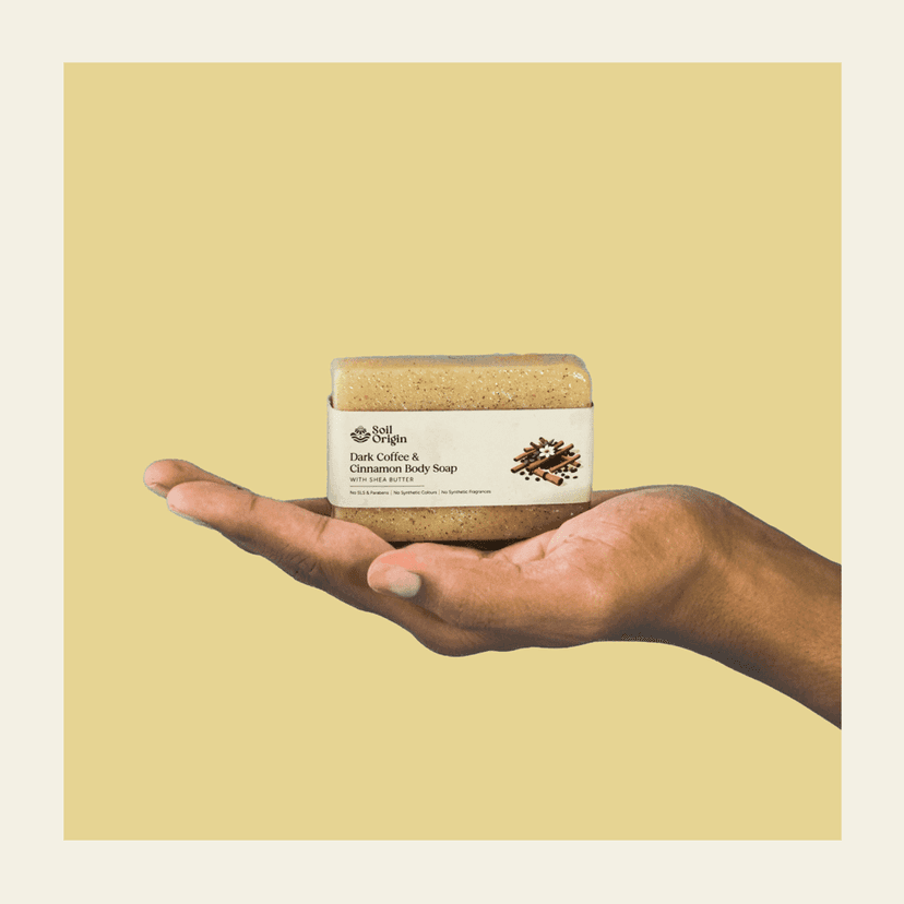 ⁠Dark Coffee and Cinnamon Body Soap With Shea Butter - 100 Gm view 6