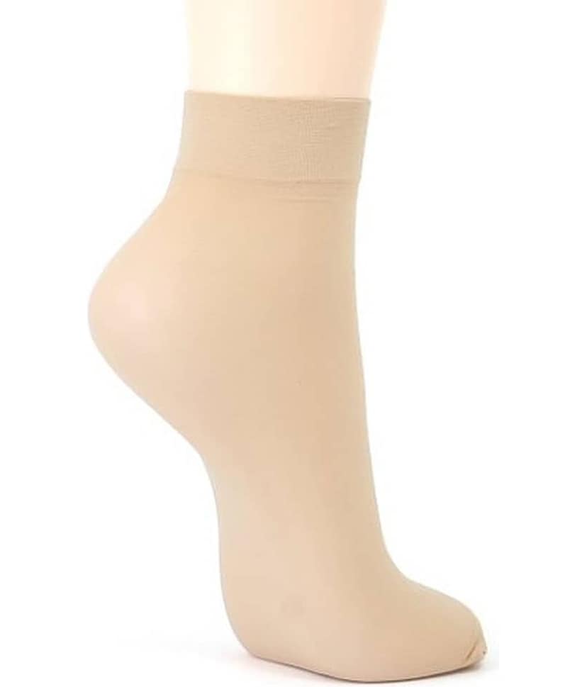 Regi Skin Colour Cotton Ankle Length Socks - 3 Pair Pack view 2