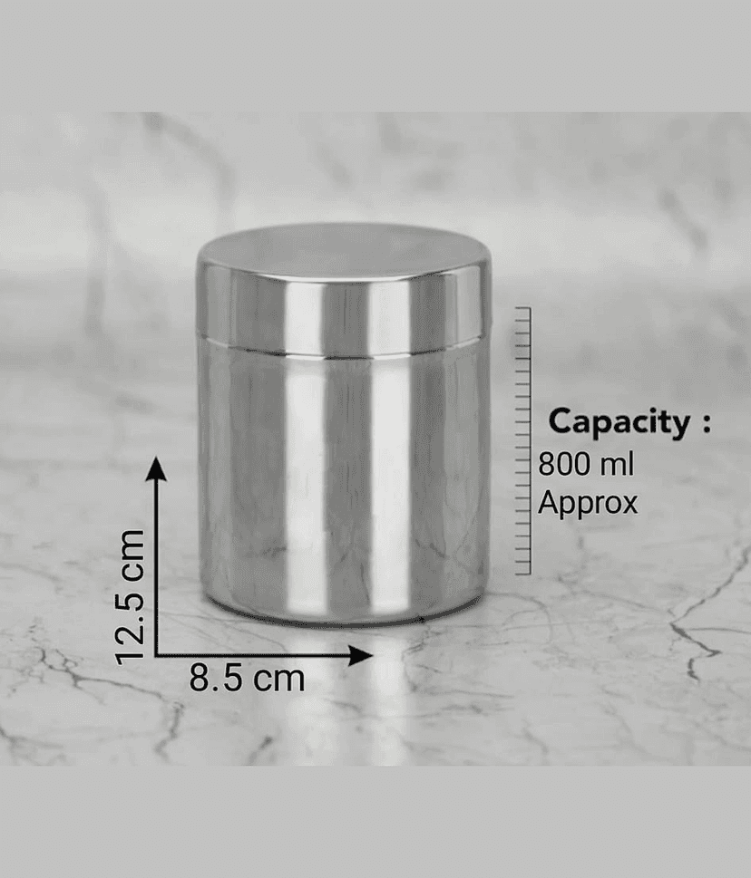 Visaxmi Stainless Steel Silver Multi-Purpose Container ( Set of 2 ) view 2