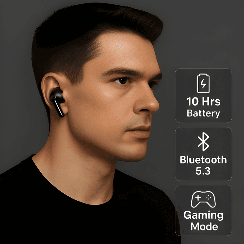 Wireless Bluetooth Earphones with up to 36 Hours of Playtime, Comfortable In-Ear Design, Portable Charging Case, Clear Audio Experience and Seamless Wireless Connectivity for Android Smartphones, iPhone and Other Bluetooth-Enabled Devices view 5