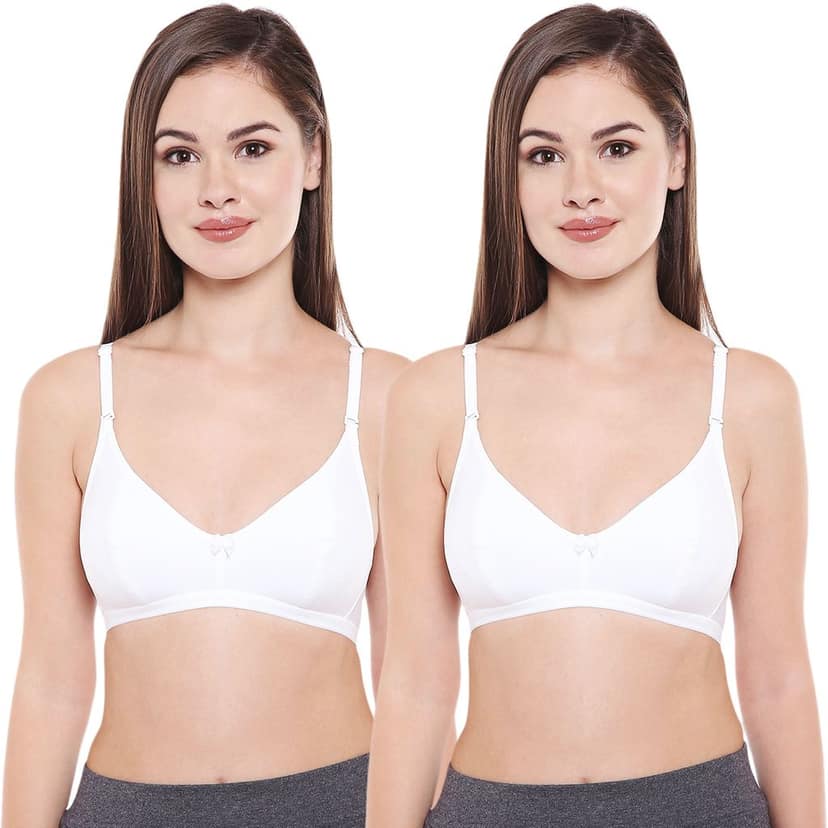 Bodycare Women Cotton Spandex Full Coverage Non Padded Regular Bra Pack - 2 1575WW