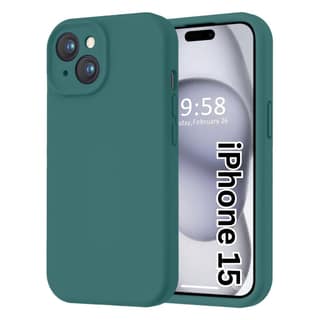 V3Deals Silicone Back Cover Case Compatible for iPhone15, Full Body Protection with Camera and Screen Protection, Military Grade Shockproof, 3.0mm Thickness