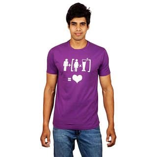 Red Line Imperial Purple Classy Printed Crew Necks