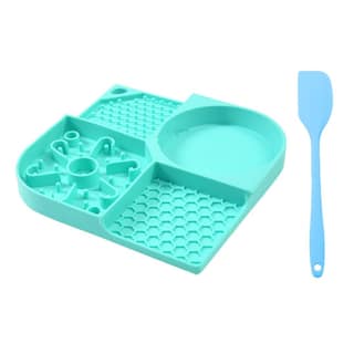 Pet Food Bowl Food Grade, Flexible, 4 Slots Design, Reusable, with Suction Cups, No Odor, Pet Dog Cat Licking Mat Slow Feeding Bowl, Pet Supplies