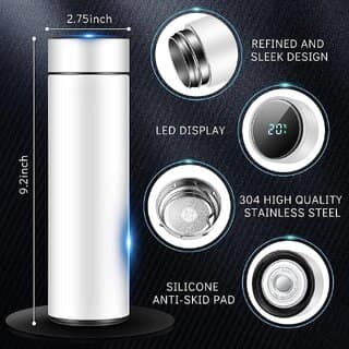 Rakshabandhan Gifts for Brother Rakhi Quote LED TEMPRETURE Water Bottle with Designer Rakhi Logo - Gift for Brother, Raksha Bandhan Gifts, Best Rakhi Gifts for Brother view 2